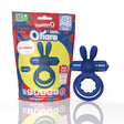 Screaming O 4B Ohare Vibrating Cock Ring Blueberry package and product image with rabbit ears design.