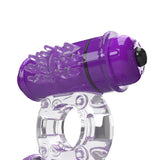 Screaming O 4B Double Wammy Vibrating Cock Ring Grape with dual motors for enhanced pleasure and stimulation.