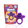 Screaming O 4B Skooch Vibrating Cock Ring Grape with flexible fins and packaging showcasing couple-focused stimulation.