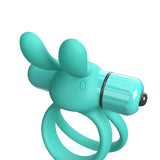 Screaming O 4B Ohare XL Rabbit Cock Ring Kiwi with double rings and rabbit ears for stimulation
