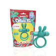 Screaming O 4B Ohare XL Rabbit Cock Ring Kiwi in teal with packaging for enhanced pleasure and comfort.