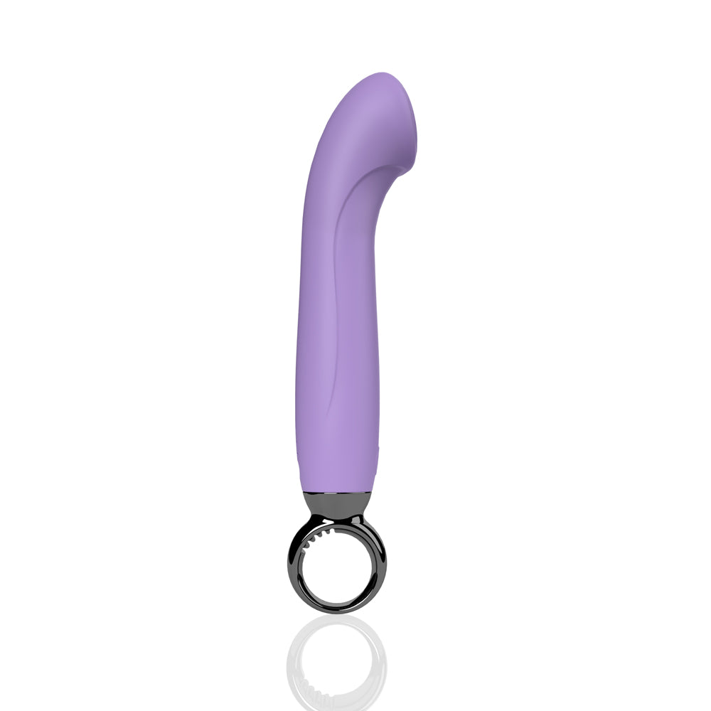 Screaming O PrimO G-Spot Vibrator Lilac shown side view with sleek design and ergonomic shape.