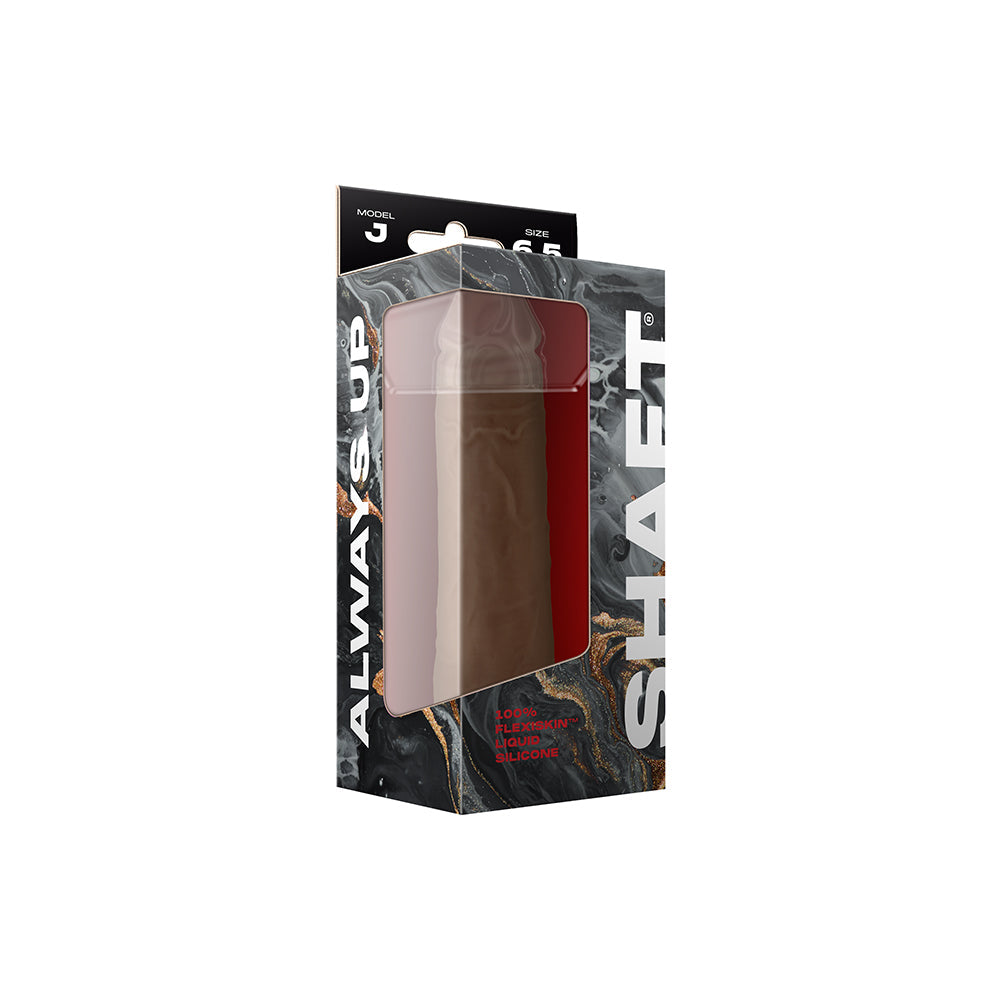 Shaft Model J: 6.5 inch Dual Density Silicone Dildo Oak