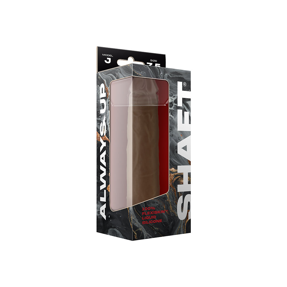 Shaft Model J: 7.5 inch Dual Density Silicone Dildo Oak