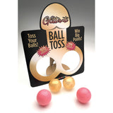 Glitterati Ball Toss Bachelorette Party Game featuring a fun toss board and colorful balls for competitive play.