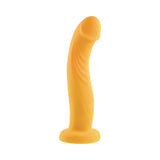 Gender X Sweet Embrace Vibrating 7 inches Dildo and Jock-Style Strap-On Harness Set Yellow/Black
