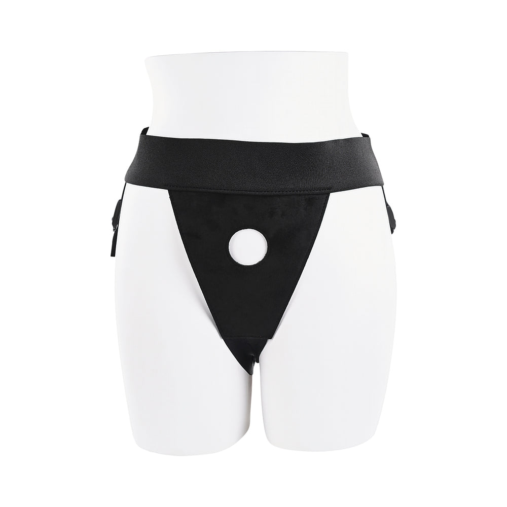 Gender X Sweet Embrace Vibrating 7 inches Dildo and Jock-Style Strap-On Harness Set Yellow/Black