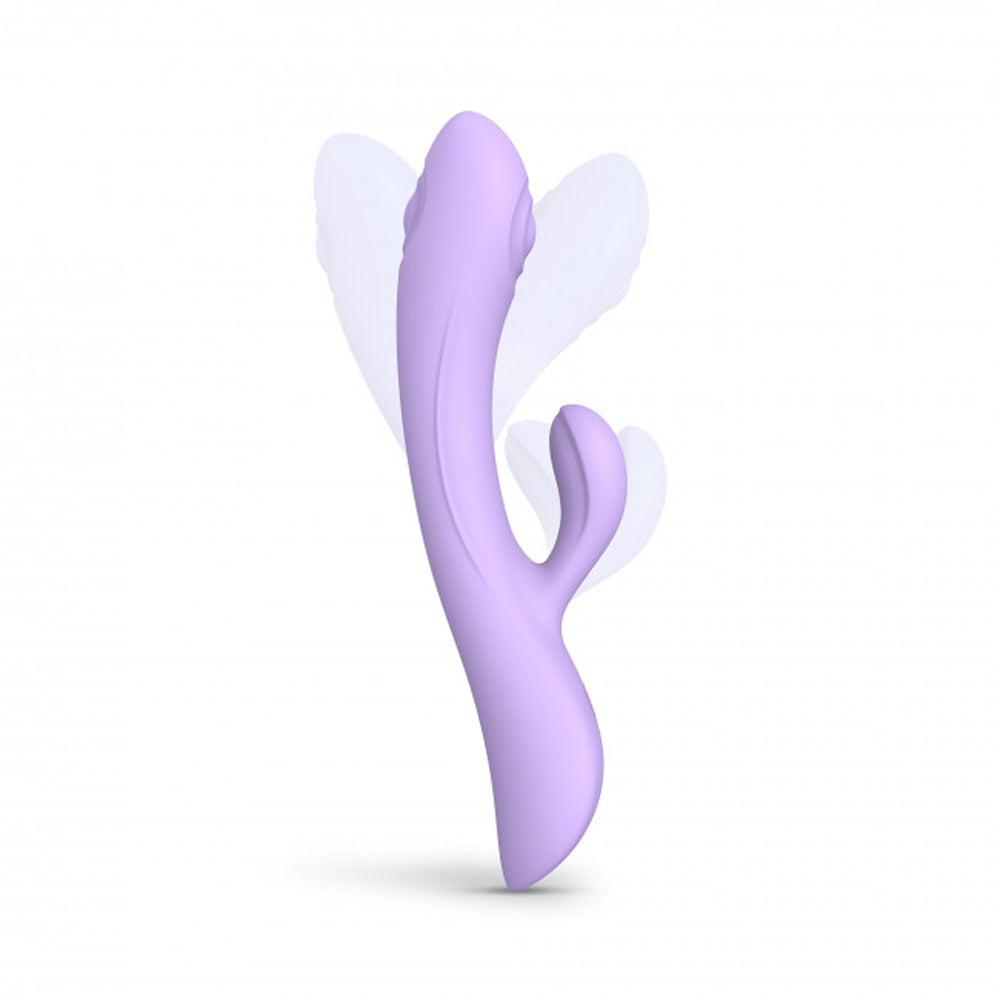 Love to Love Bunny & Clyde Rechargeable Tapping Rabbit Silicone Vibrator Viva Mauve