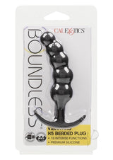 Boundless Vibrating X5 Beaded Silicone Anal Plug Black