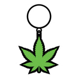 Weed Keychain Green Marijuana Leaf
