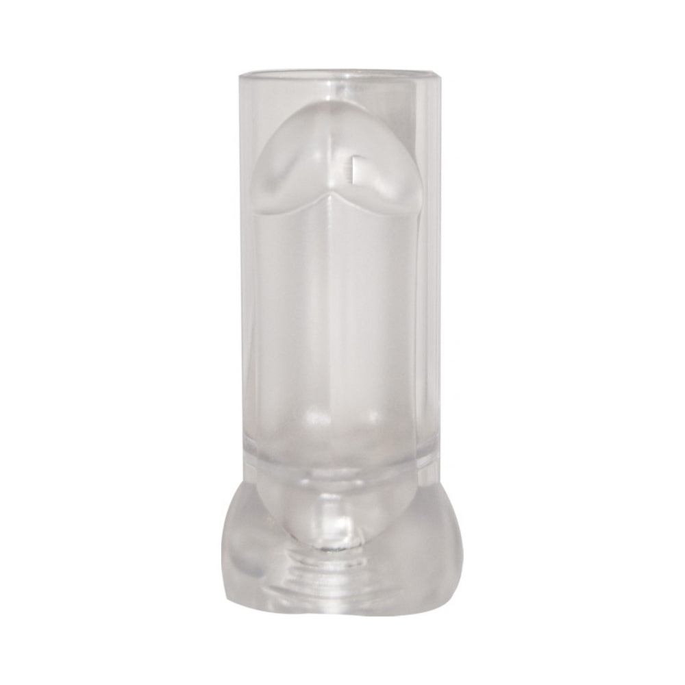 Bachelorette Big Shot Light Up Pecker Shot Glass with clear pecker shape for a fun party experience