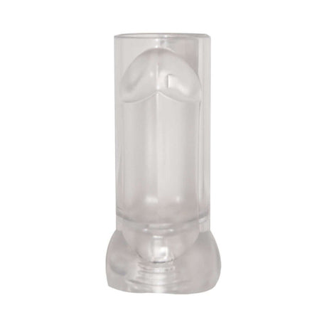 Bachelorette Big Shot Light Up Pecker Shot Glass with clear pecker shape for a fun party experience