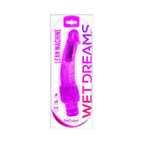 Wet Dreams Lean Machine Realistic Vibrator Magenta packaging showcasing its lifelike shape and bold magenta color.