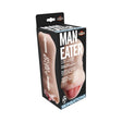 Skinsations Man Eater Pussy Mouth Masturbator Beige packaging showcasing dual-entry features and realistic design.