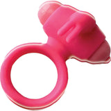 Wet Dreams Bunny Rush Cock Ring in bright pink with bunny stimulator for enhanced pleasure.