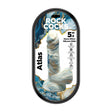 Rock Cocks Atlas Marble Silicone Dildo 5.5 Inch packaging showing stone effect design and ergonomic shape.