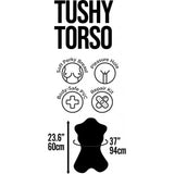 Tushy Torso Blow Up Doll with Vaginal Hole features soft perky breasts and a pleasure hole, measuring 23.6" x 37".