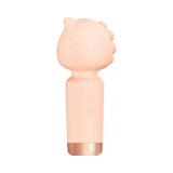 Wet Dreams Beaky Silicone Mini Wand Vibrator Peach in soft peach color with playful design and rounded head.