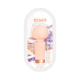 Wet Dreams Beaky Silicone Mini Wand Vibrator Peach in packaging displayed on a white background.
