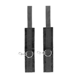 Ouch! Black & White Adjustable Velcro Wrist or Ankle Cuffs Black
