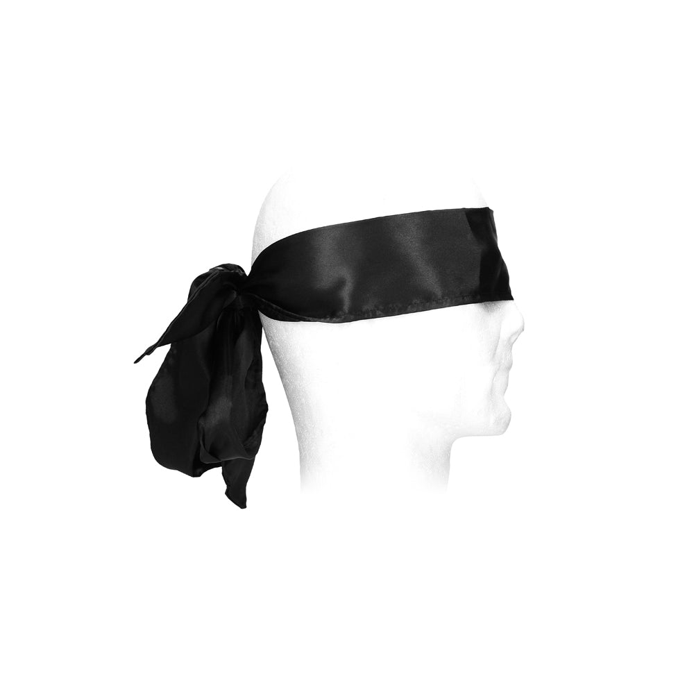 Ouch! Black & White Bondage Silky Ribbon Black
