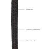 Ouch! Black & White Japanese Rope 10 m / 33 ' Black