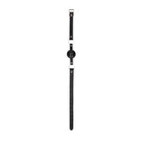 Ouch! Black & White Breathable Ball Gag With Bonded Leather Straps Black