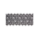 Ouch! Black & White Lace Mask With Elastic Straps Blindfold Black