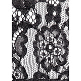 Ouch! Black & White Lace Mask With Elastic Straps Blindfold Black