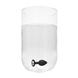 Ouch! Black & White Silicone Butt Plug With Removable Jewel Black