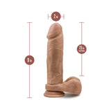 Blush Dr. Skin Silicone Dr. Julian Realistic 9 inches Posable Dildo with Balls & Suction Cup Tan