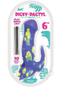 Playeontology Dickydactyl 6 Inch Vibrating Dildo Purple packaging with vibrant colors and dinosaur design.