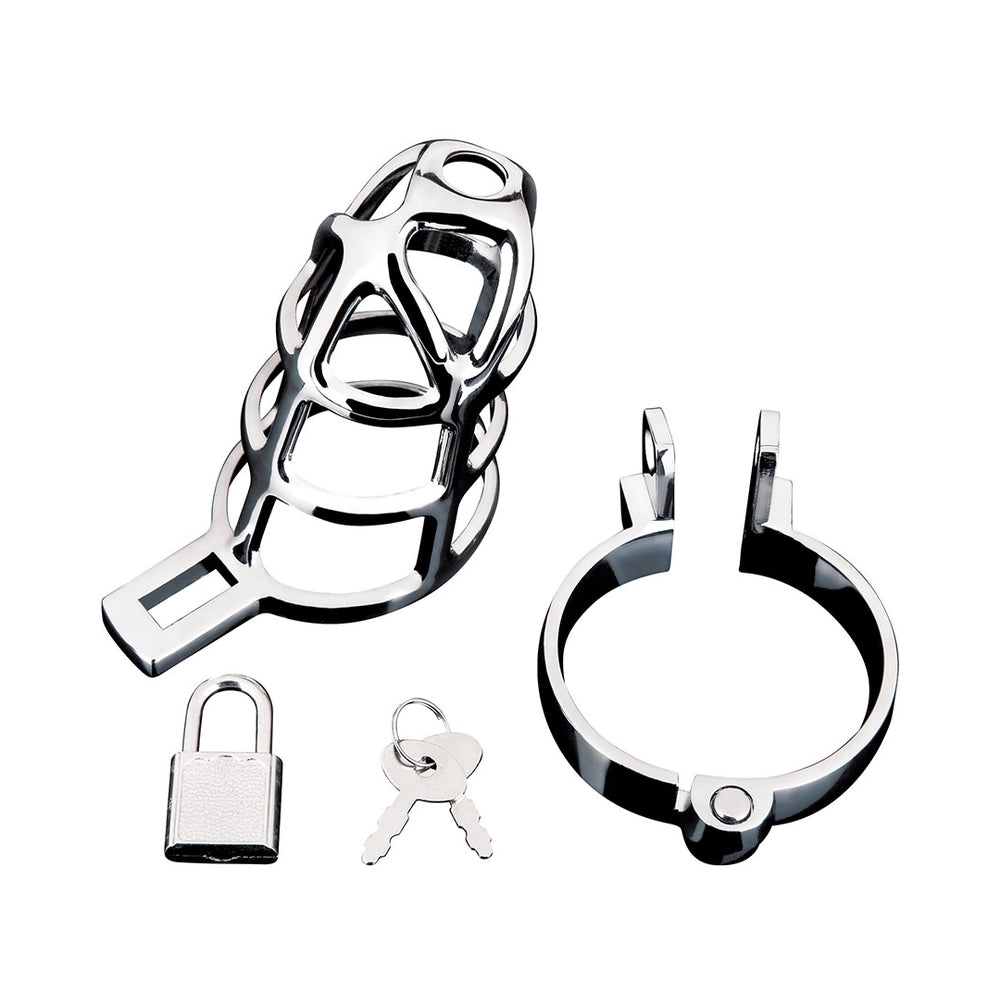 Blue Line Enslave Cock Chastity Cage