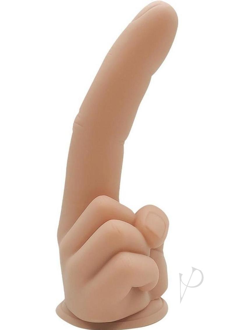 Finger Fest Trigger Silicone Dildo Vanilla shaped like a finger for targeted stimulation, body-safe and flexible design.