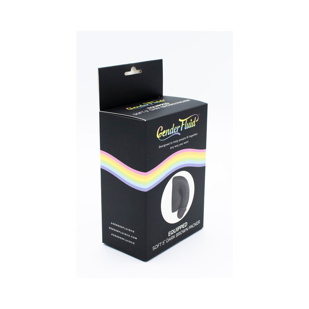 Gender Fluid Equipped Soft Packer 5 inches Dark Brown