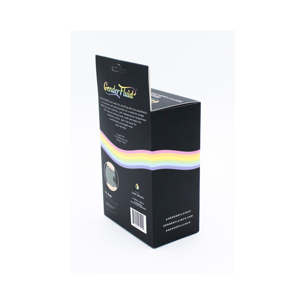 Gender Fluid Equipped Soft Packer 5 inches Dark Brown