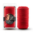 Blush Temptasia Bondage Rope 32ft Cotton Red in packaging, soft cotton rope for secure restraint play.