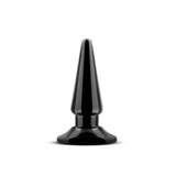 Anal Adventures Easy Butt Plug Black, a sleek tapered black butt plug for comfortable anal exploration.
