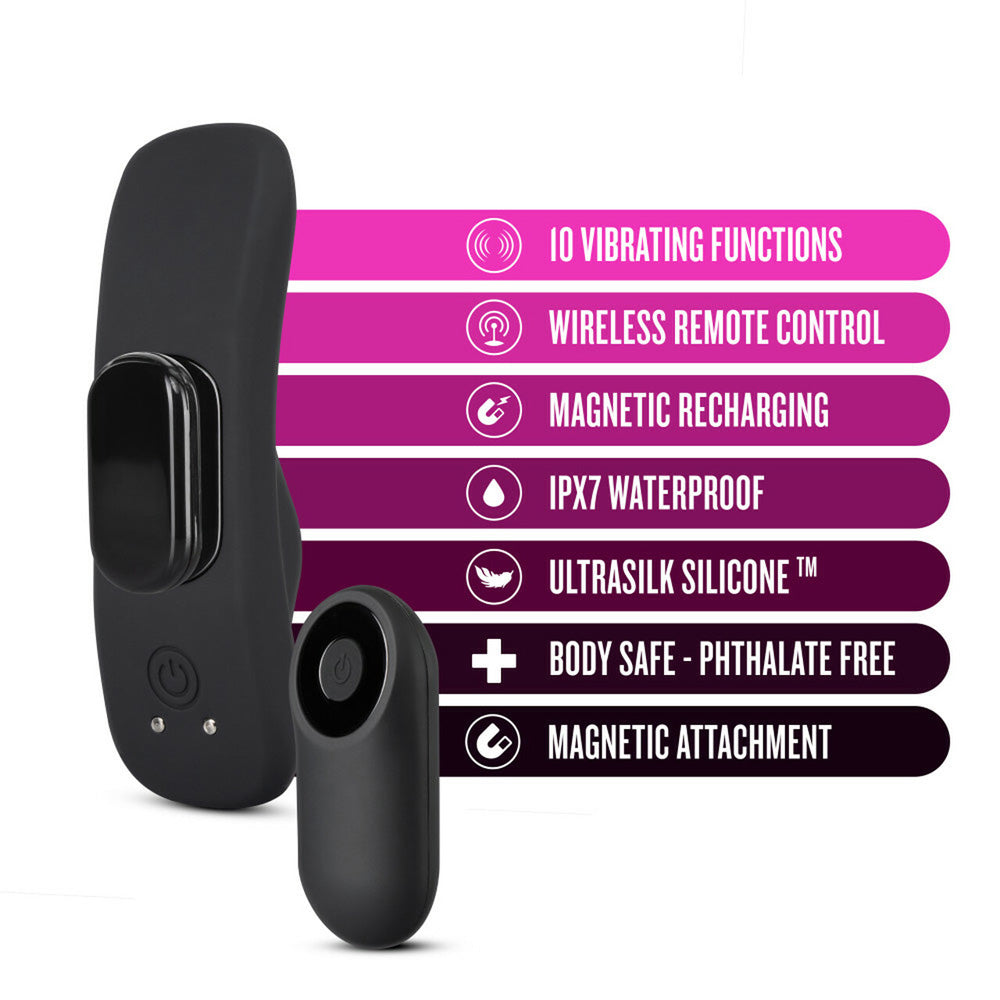 Temptasia Remote Control Panty Vibe Black with features like 10 vibrating functions and wireless remote control.