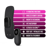Temptasia Remote Control Panty Vibe Black with features like 10 vibrating functions and wireless remote control.