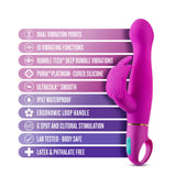 Aria Naughty AF Dual G-Spot Vibrator Plum features dual vibration points and 10 vibrating functions for maximum pleasure.