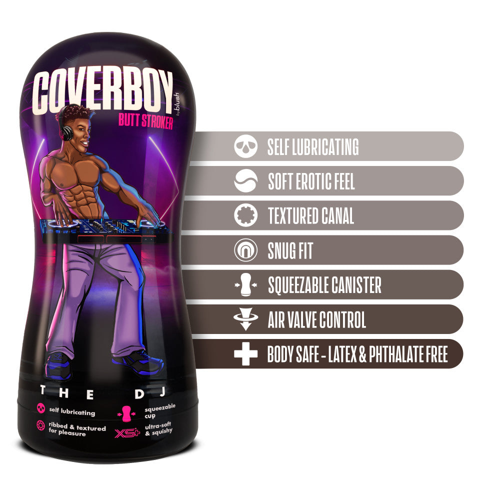 Coverboy The DJ Self Lubricating Anal Stroker Brown with features for optimal pleasure and stimulation.
