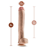 Dr Skin Dr Michael 14 Inch Dildo With Balls Beige dimensions and details.