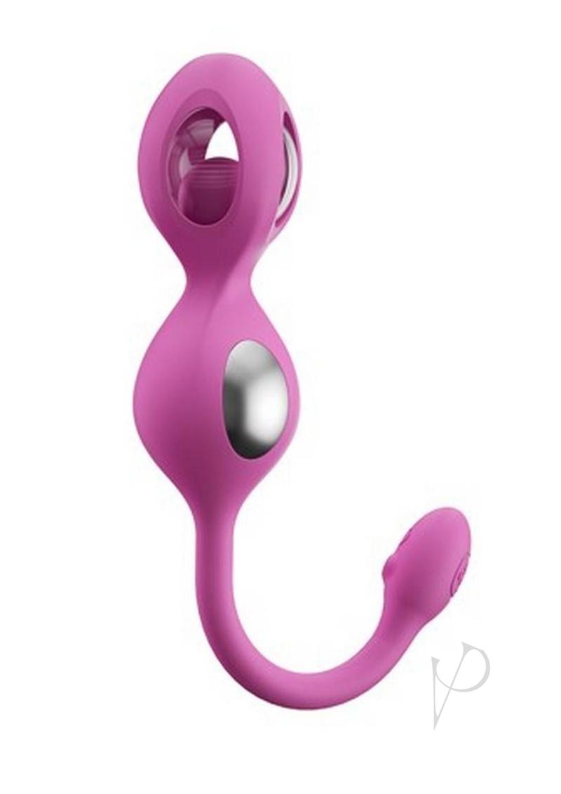 Elektra App Control E-Stim Kegel Training Set in vibrant pink, designed for pelvic floor muscle training and pleasure.
