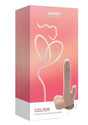 Colter 8.5 Inch App Controlled Thrusting Dildo Caramel packaging by Honey Play Box featuring a realistic design.