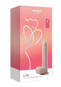 Luis App Controlled Thrusting Dildo Clit Licker Caramel product packaging with a lifelike design and features.