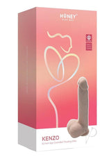 Kenzo App Controlled 9.5 Inch Thrusting Dildo Caramel box packaging with design and product details.