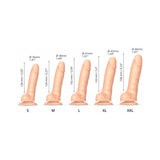 Strap-On-Me Realistic Collection Sliding Skin Dual-Density Silicone Dildo Vanilla M