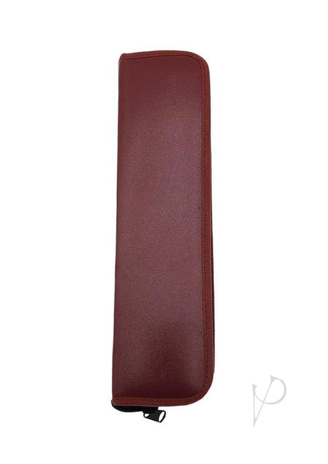 Rouge Stainless Steel Penis Plug Set with Handle Silver storage case in brown leatherette material.