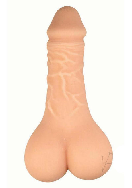 Always Horny Self-Lubricating Masturbator & Penis Sleeve 9 inch Beige realistic silicone stroker with detailed texture.